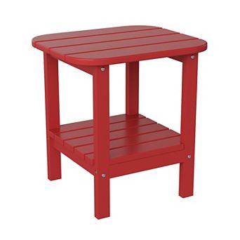 Merrick Lane All-Weather Adirondack Style Patio Side Table