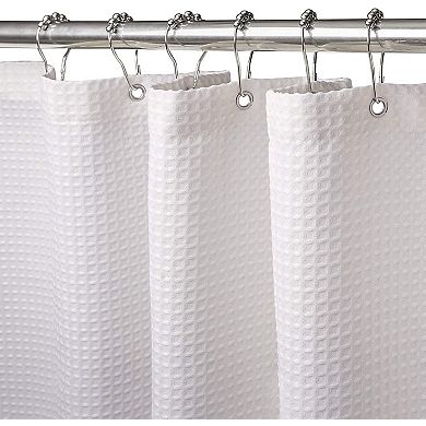 Hotel Collection Premium Spa Heavy Weight Waffle Weave Fabric Shower Curtain By Kate Aurora