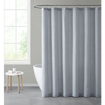 Hotel Collection Premium Spa Heavy Weight Waffle Weave Fabric Shower Curtain By Kate Aurora