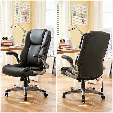 Ergonomic High Back Home Office Chair, Executive Computer Desk Chair with Inflatable Lumbar Support