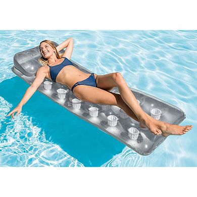 Intex 58894EP 18-Pocket French Mattress Suntanner Pool Lounger Float w/ Headrest