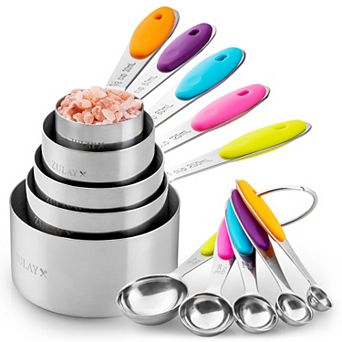 Zulay Kitchen Measuring Cups and Spoon - 10 pc Set