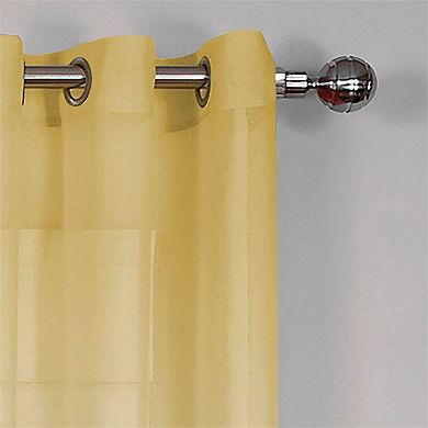 Kate Aurora Tropical Living Semi Matte Sheer Ombre Chic Grommet Top Window Curtains