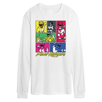 Men's Power Rangers Grid Long Sleeve Graphic Tee