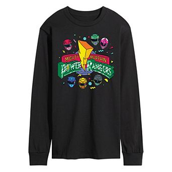 Men's Power Rangers 90s Logo Long Sleeve Graphic Tee