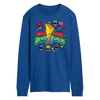 Men's Power Rangers 90s Logo Long Sleeve Graphic Tee