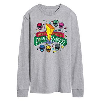 Men's Power Rangers 90s Logo Long Sleeve Graphic Tee