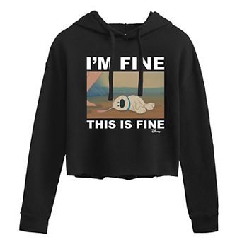 Disney's Mulan Women's I'm Fine Cropped Hoodie