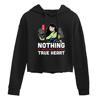 Disney's Mulan Women's Nothing Impossible Cropped Hoodie
