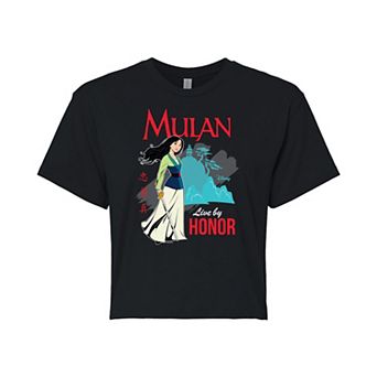 Disney's Mulan Juniors' Live By Honor Cropped Tee