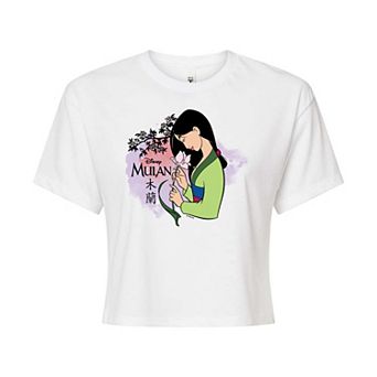 Disney's Mulan Juniors' Blossoms Cropped Tee