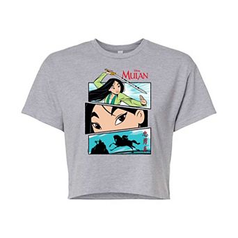 Disney's Mulan Juniors' Comic Cropped Tee