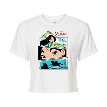 Disney's Mulan Juniors' Comic Cropped Tee