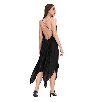 LILYSILK Women's Pleated Silk Daisy Dress