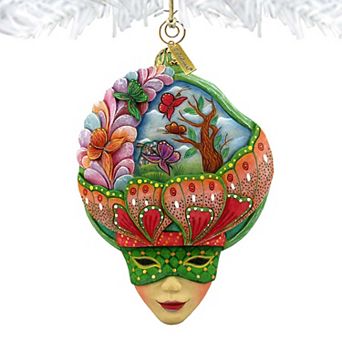 Butterfly Mask Wooden Holiday Ornament by G. DeBrekht - Thanksgiving Halloween Decor