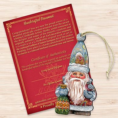First Noel Christmas Wooden Ornament by G. DeBrekht - Christmas Santa Snowman Decor