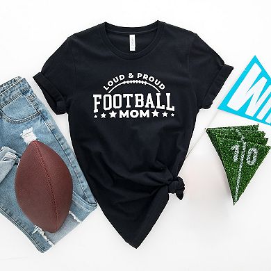 Proud Football Mom Short Sleeve Graphic Tee