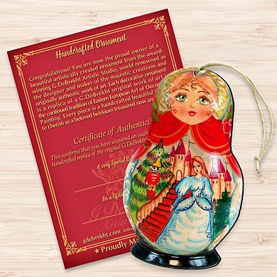 Story of Nutcracker Matreshka Wooden Holiday Ornament by G. DeBrekht - Nativity Holiday Decor