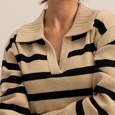LILYSILK The Gilly Stripe Sweater for Women