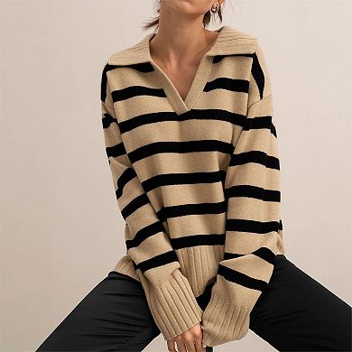 LILYSILK The Gilly Stripe Sweater for Women