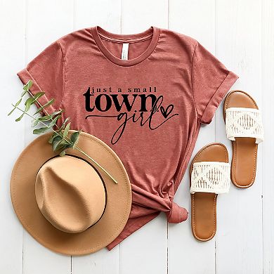 Small Town Girl Heart Short Sleeve Graphic tee