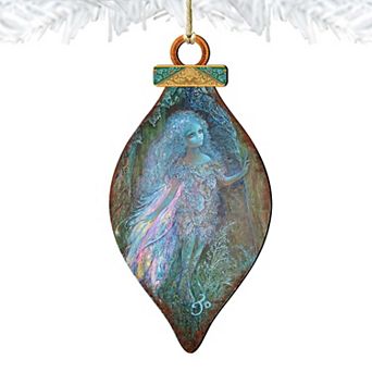 Forest Fairy Wooden Christmas Ornament by Josephine Wall - Christmas Decor