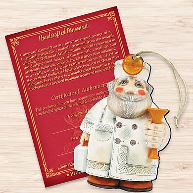 Doctor Santa Christmas Wooden Ornament by G. DeBrekht - Christmas Santa Snowman Decor