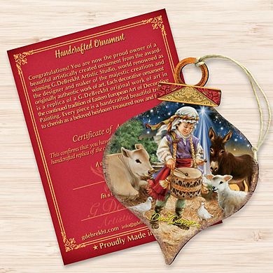 Little Drummer Boy Drop Wooden Holiday Ornament by Gelsinger - Nativity Holiday Decor