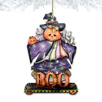 This Boos for You Wooden Holiday Ornament by J. Mills-Price - Thanksgiving Halloween Decor
