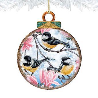 Birds Ball Wooden Christmas Ornament by G. DeBrekht - Christmas Decor