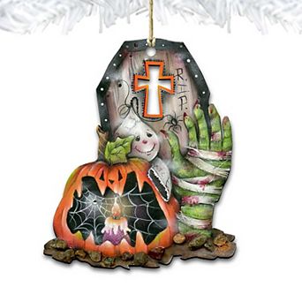 Scary Harry Wooden Holiday Ornament Halloween by J. Mills-Price - Thanksgiving Halloween Decor