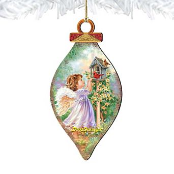Angels Are Near Wooden Holiday Ornament by Gelsinger - Nativity Holiday Decor