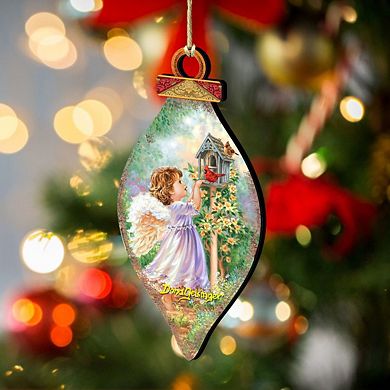 Angels Are Near Wooden Holiday Ornament by Gelsinger - Nativity Holiday Decor