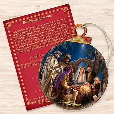 Miracle Nativity Wooden Holiday Ornament by Gelsinger - Nativity Holiday Decor
