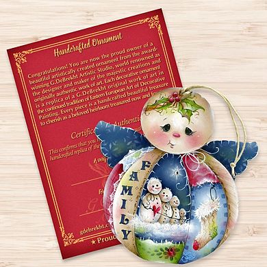 Family Snowman Wooden Christmas Ornament by J. Mills-Price - Christmas Santa Snowman Decor