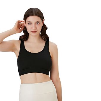 Unlined Juniors' Bra Top, Comfortable Activewear for Yoga, Walking, Lounging