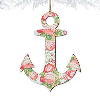 Anchor Wooden Holiday Ornament by G. DeBrekht - Coastal Holiday Decor