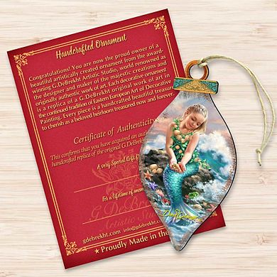 Princess of The Sea Cone Wooden Holiday Ornament by Gelsinger - Coastal Holiday Decor