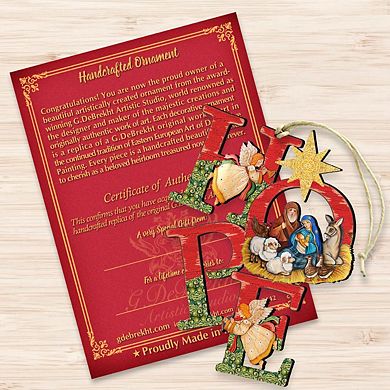 Hope Nativity Wooden Holiday Ornament by G. DeBrekht - Nativity Holiday Decor