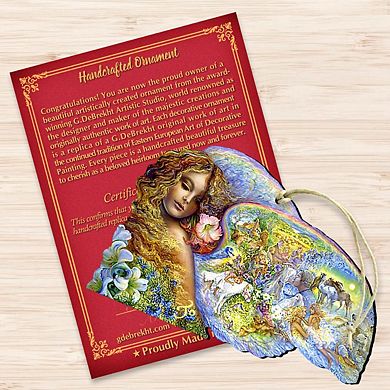 Hat of Timeless Places Wooden Holiday Ornament by Josephine Wall