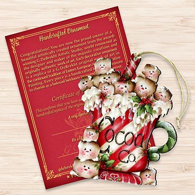 Marshmallow Cocoa Company Wooden Christmas Ornament by J. Mills-Price - Christmas Decor