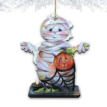 Some Mummy Loves You Wooden Holiday Ornament by J. Mills-Price - Thanksgiving Halloween Decor