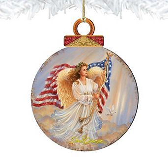 American Angel Wooden Holiday Ornament by Gelsinger - Nativity Holiday Decor