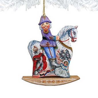 Rocking Nutcracker Wooden Christmas Ornament by G. DeBrekht - Christmas Decor