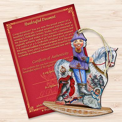 Rocking Nutcracker Wooden Christmas Ornament by G. DeBrekht - Christmas Decor