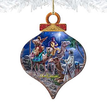 The Magic Wrap Christmas Wooden Christmas Ornament by Gelsinger - Christmas Santa Snowman Decor