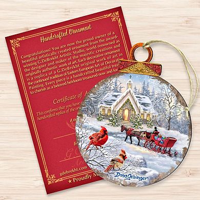 Sleigh Ride Wooden Christmas Ornament by Gelsinger - Christmas Decor