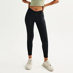 Juniors' SO® Sporty Crossover Flare Leggings