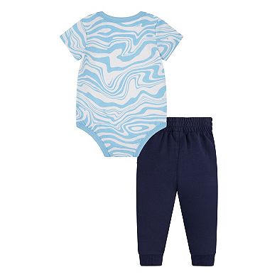 Baby Boys Nike Sportswear Paint Swirl Bodysuit & Sweatpants Set