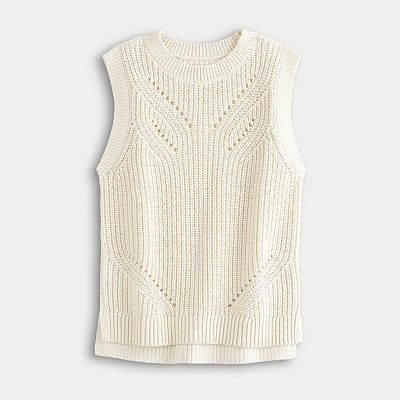 Women s Sonoma Goods For Life Crewneck Sweater Vest